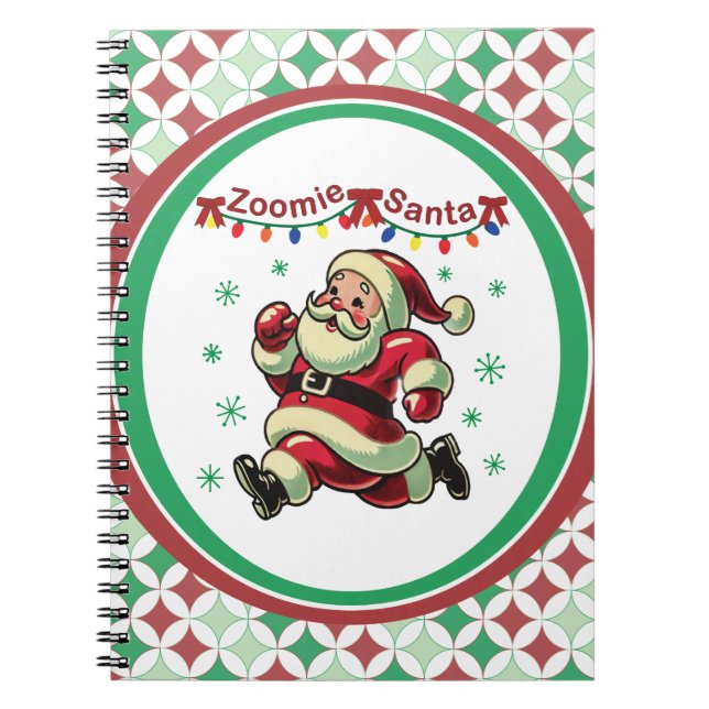 Zoomie Santa Christmas Notebook (Front)