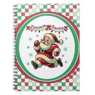 Zoomie Santa Christmas Notebook