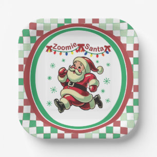 Zoomie Santa Christmas Paper Plate