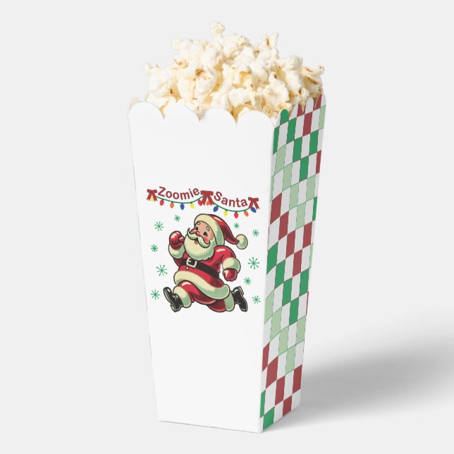Zoomie Santa Christmas Popcorn  Favour Box (Popped)