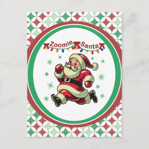 Zoomie Santa Christmas Postcard