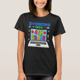 Zooming Into 4th Grade Virtual Back To School 4th  T-Shirt