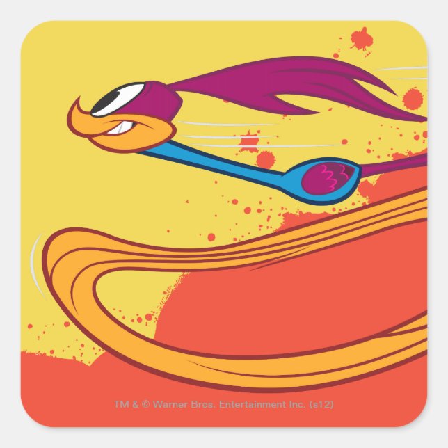Zooming ROAD RUNNER™ Square Sticker (Front)
