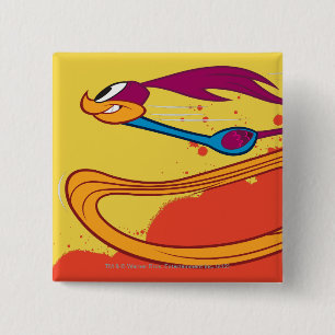 Zooming Roadrunner 15 Cm Square Badge