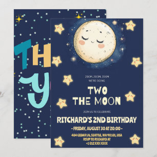 Zooming to the Moon Invitation