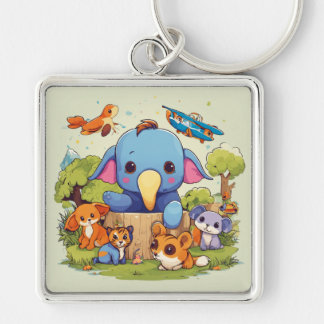 ZooThreads: Where Animals Dress to Impress Key Ring
