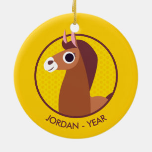 Zora the Horse Ceramic Tree Decoration