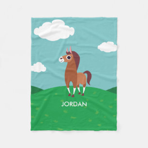Zora the Horse Fleece Blanket