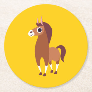 Zora the Horse Round Paper Coaster