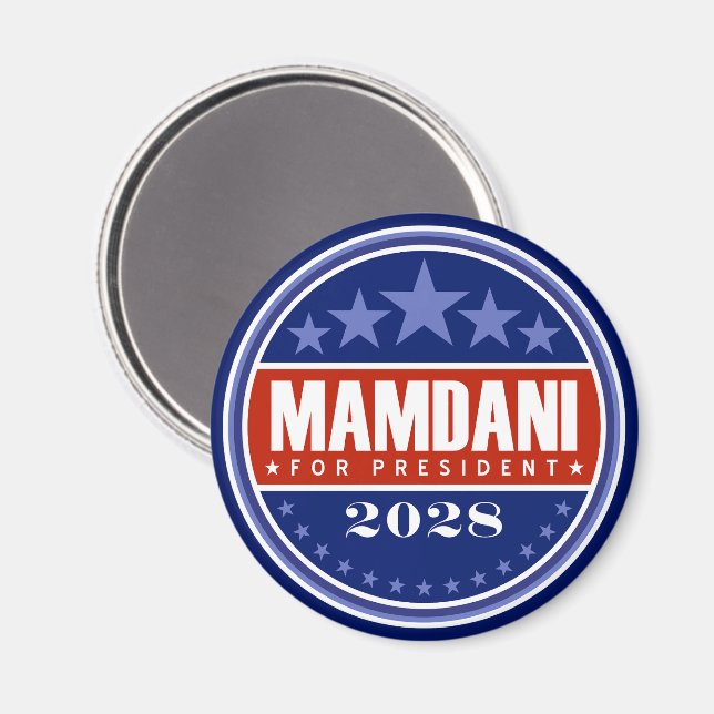  Zorhan Mamdami for President 2028 Magnet (Front/Back)