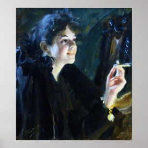 Zorn - The Girl, Cigarette 1892 Poster