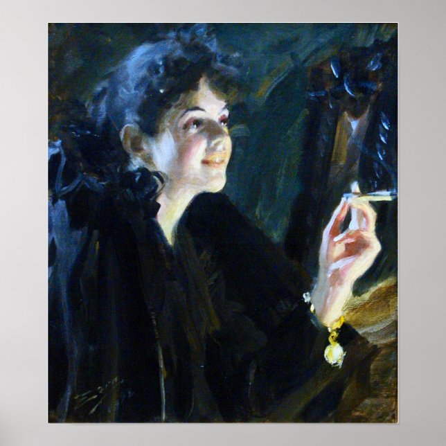Zorn - The Girl, Cigarette 1892 Poster (Front)