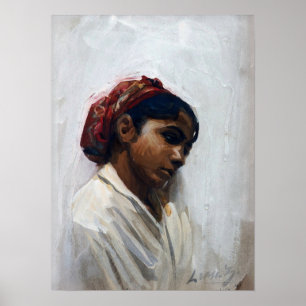 Zorn - The Head of Spanish Girl, Seville 1881 Poster