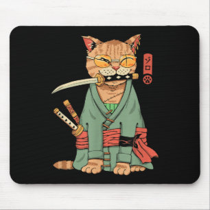 Zoro Cat Warrior  Mouse Mat