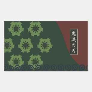 zoro kimino rectangular sticker