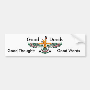 Zoroastrian Motto Bumper Sticker