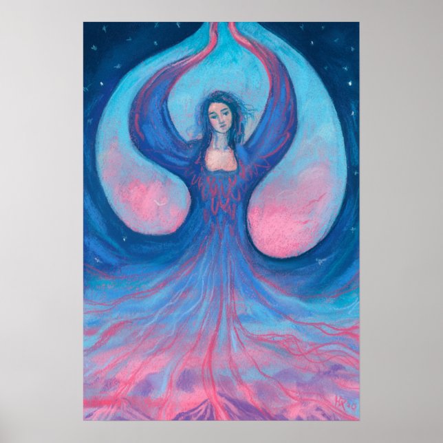 Zorya Dawn Goddess Slavic Folklore Surreal Fantasy Poster (Front)