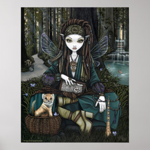 Zoti Woodland Forest Fairy Awen Soothsayer Poster