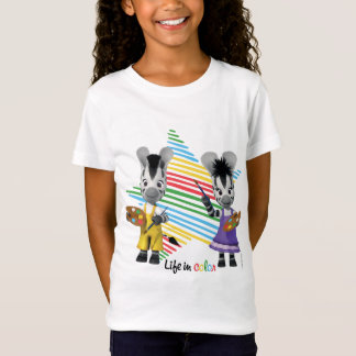ZOU Life in Colour Adorable Zebras Painting T-Shirt