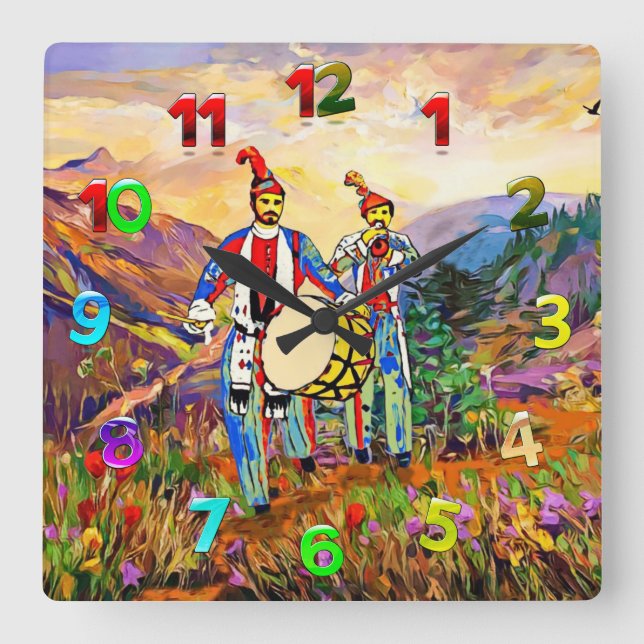 Zourna Dawola Acrylic Wall Clock (Front)