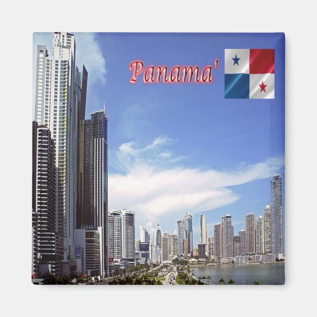 zPA006 PANAMA, Skycrapers, America, Fridge Magnet (Front)