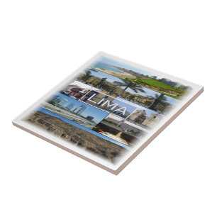 zPE008 mosaic of LIMA in Peru, America, Tile