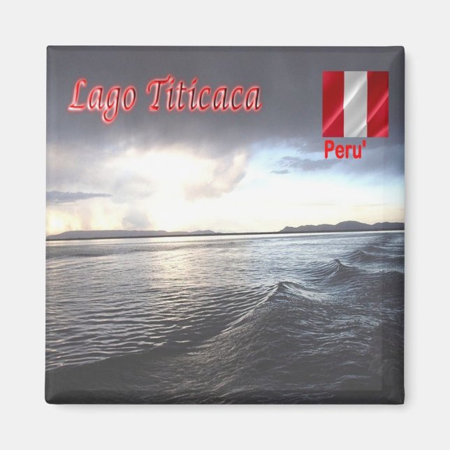 zPE014 LAKE TITICACA, Peru, America, Fridge Magnet (Front)