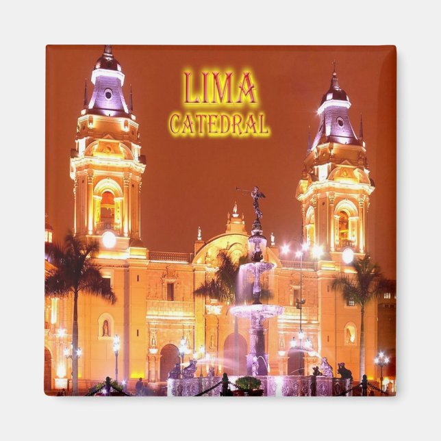 zPE019 LIMA, Cathedral, Peru, America, Fridge Magnet (Front)