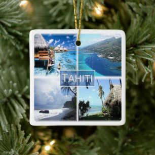 zPF003 TAHITI, French Polynesia, Oceania, Ceramic Ornament
