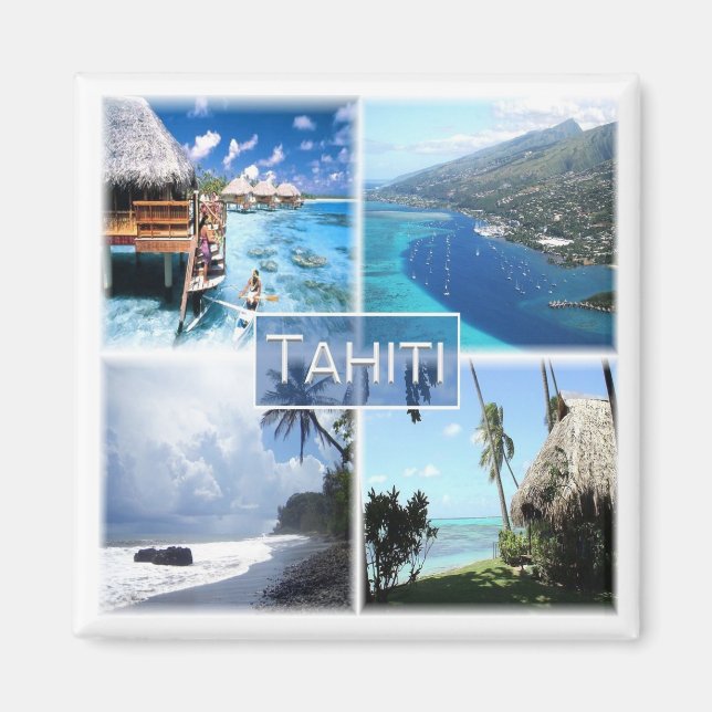 zPF003 TAHITI, French Polynesia, Oceania, Fridge Magnet (Front)