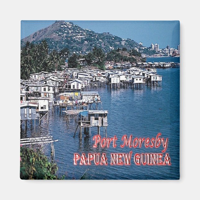 zPG005 MORESBY, Papua New Guinea, Oceania, Fridge Magnet (Front)