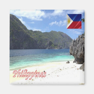 zPH005 beach of MATINLOC ISLAND Philippines Fridge Magnet
