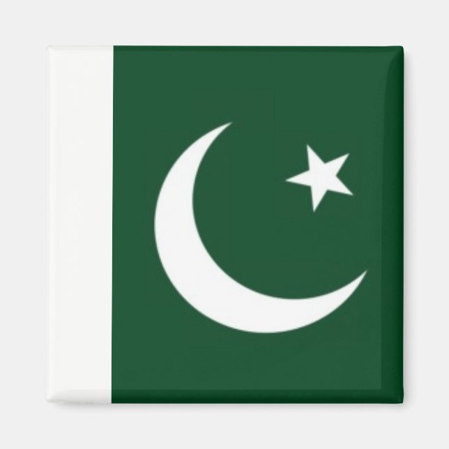 zPK001 Pakistani flag FLAG Pakistan, Fridge Magnet (Front)