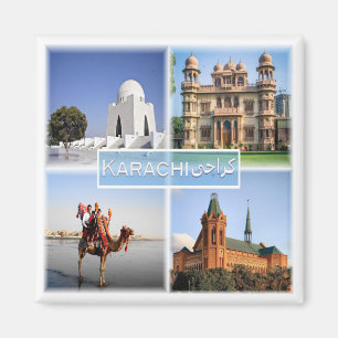 zPK004 KARACHI, MAZAR , QUAID, Pakistan, Fridge Magnet