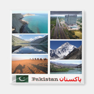zPK005  mosaic of PAKISTAN, Asia, Fridge Magnet
