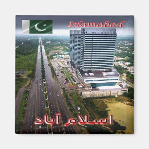 zPK009 ISLAMABAD view by night, Pakistan, Fridge Magnet