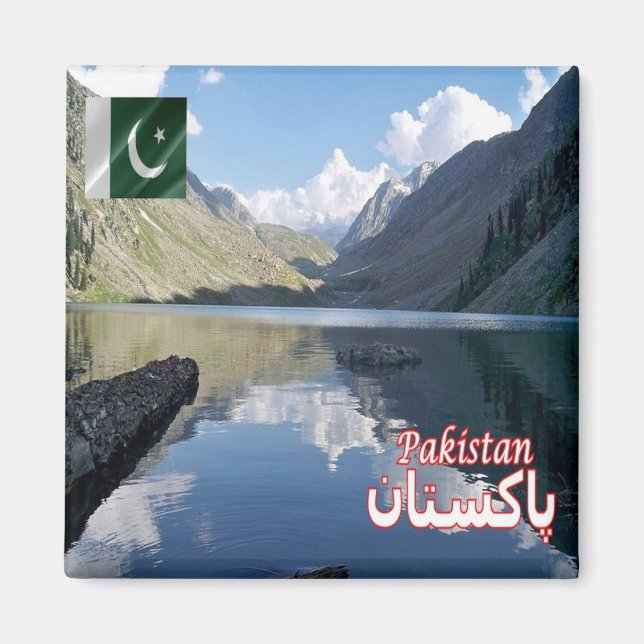 zPK010 SWATVALLEY LAKE, Pakistan, Asia, Fridge Magnet (Front)