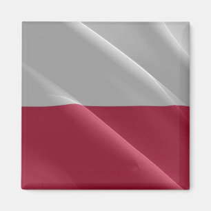 zPL002 POLISH waving FLAG POLAND, Europe, Fridge Magnet