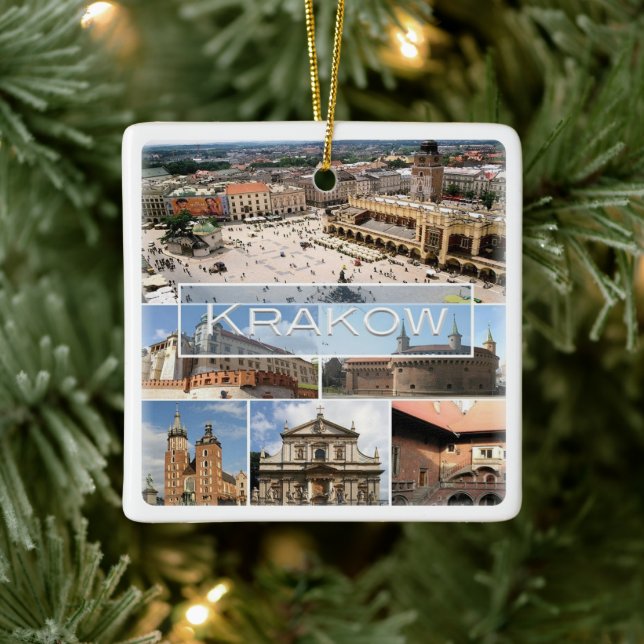 zPL004 KRAKOW, Poland, Europe, Ceramic Ornament (Tree)