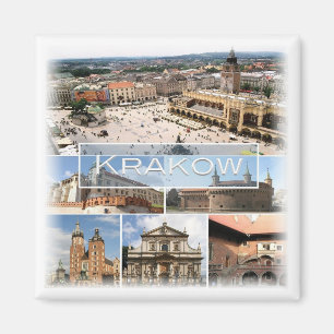 zPL004 KRAKOW, Poland, Europe, Fridge Magnet