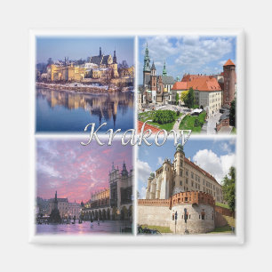 zPL009 KRAKOW, Poland, Europe, Fridge Magnet