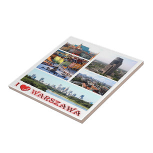 zPL010 WARSAW "I Love", Poland, Europe, Tile