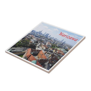zPL011 WARSAW panorama, Poland, Europe, Tile