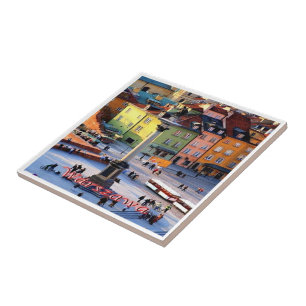 zPL015  WARSAW Sigismund Column, Poland, Tile