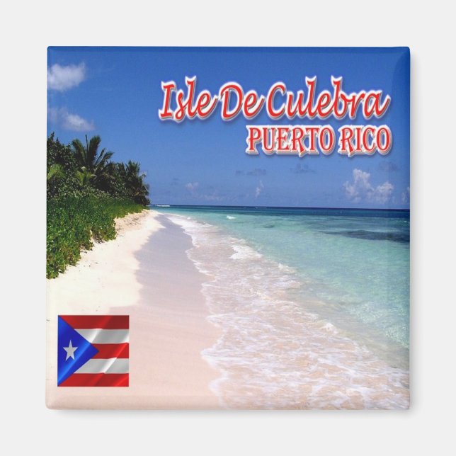 zPR014 PUERTO RICO, Flamenco Beach, Fridge Magnet (Front)