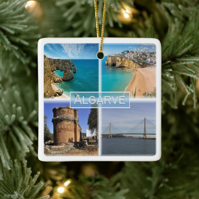 zPT006 THE ALGARVE, Portugal, Europe, Ceramic Ornament (Tree)