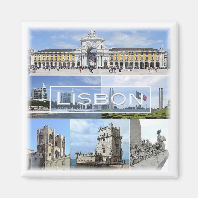 zPT008 LISBON, Portugal, Europe, Fridge Magnet (Front)