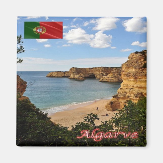 zPT027 ALGARVE Beach Marinha, Portugal, Fridge Magnet (Front)