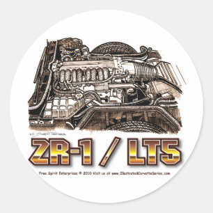 ZR1/LT5 320  Corvette Engine Classic Round Sticker