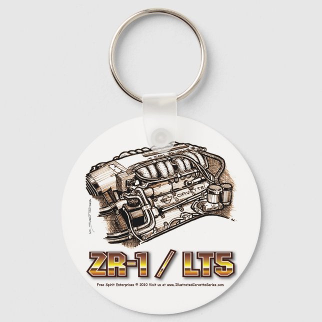 ZR1 LT5 Corvette Engine Key Ring (Front)